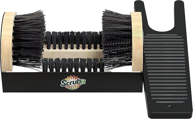 Scrubit heavy-duty boot scraper & Jack - Boot remover and pul custodianfor Shoes, Cowboy Boots; Cleans snow, sand, mud - 12x6 all-weather scrubber