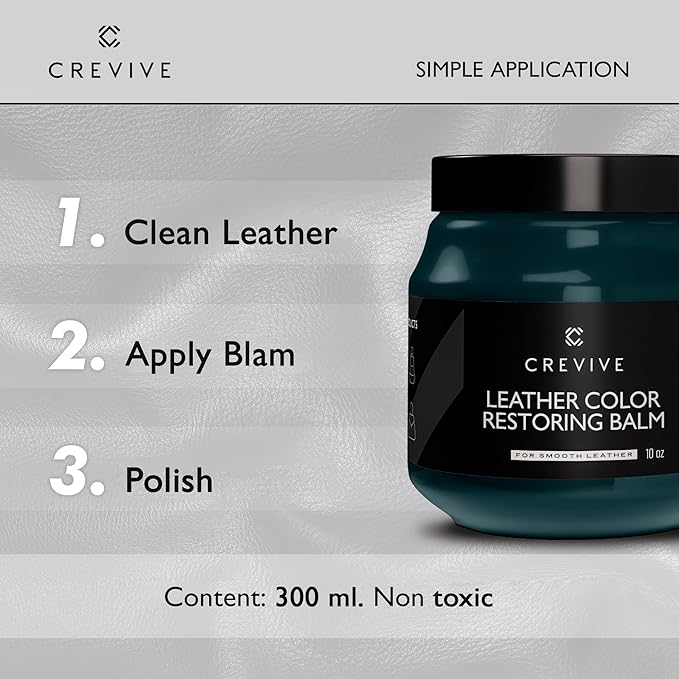 Leather Recoloring Balm Dark Green 10 oz - Leather Color Restorer - Leather Restorer for Couches - Leather Balm Green