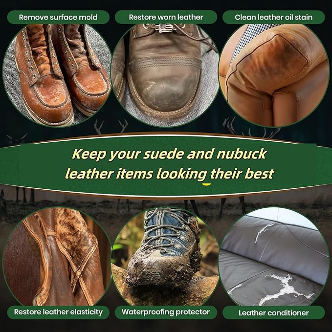 KIEMT Suede and Nubuck Cleaner Protector Spray Leather Cleaner and Conditioner for Sheepskin Sofa, Couch, Boot, Furniture