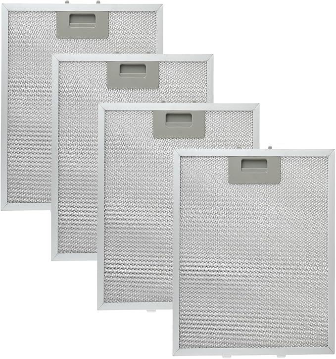 4 Pack W10169961A Range Hood Filter Replacement 5 Layer Aluminum Mesh Hood Grease Filter Fit for Whirlpool, Kitchen Aid, Jenn-Air Range Hoods