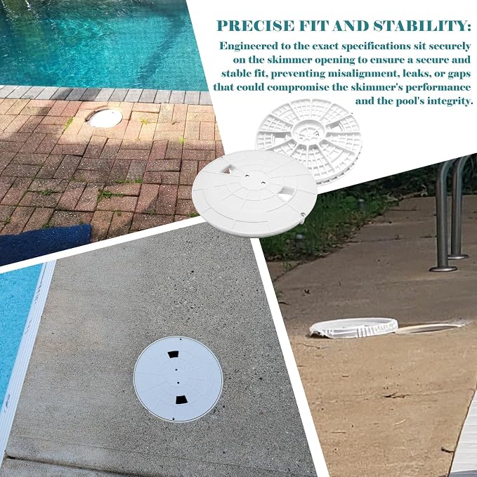 516215 Skimmer Lid, Compatible with Pentair/PacFab Bermuda, 9-3/16"od, White.