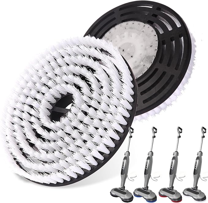 2PC S7001 Enhanced Replacement Brush Heads for Shark S8201/S7000 Series, for Deeper Cleaning of Hard Floors with Shark Steam Mops (White)