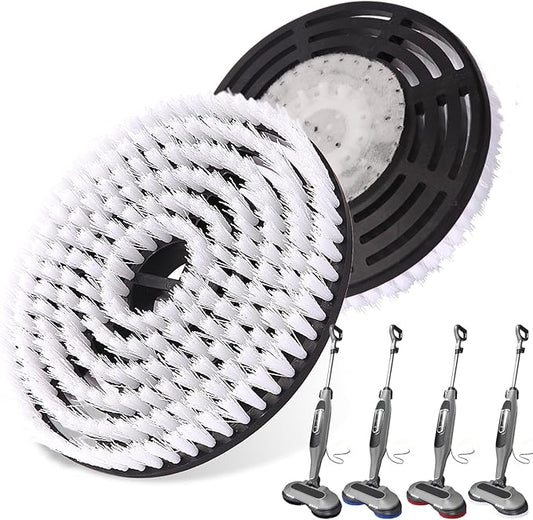 2PC S7001 Enhanced Replacement Brush Heads for Shark S8201/S7000 Series, for Deeper Cleaning of Hard Floors with Shark Steam Mops (White)