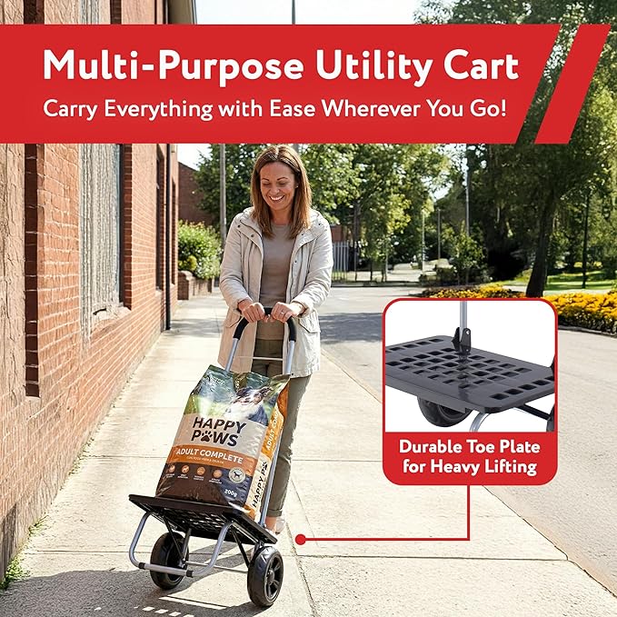 dbest Products Bigger Trolley Dolly MM, Black Handtruck Hardware Garden Utility Cart
