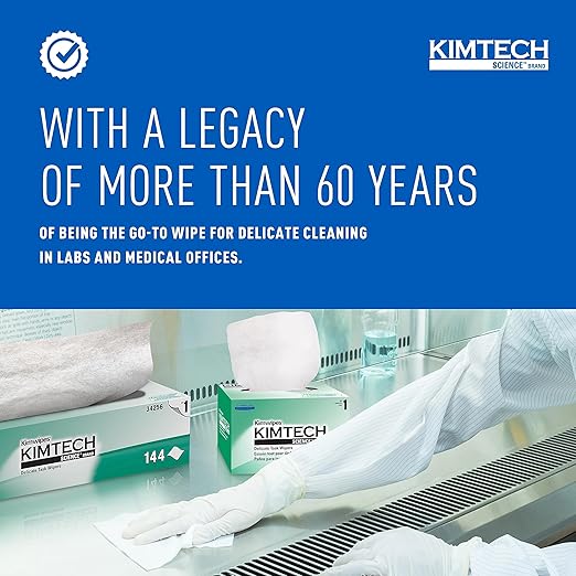 Kimtech Science Kimwipes Delicate Task Wipes (34155), Pop-Up Box, White (60 Boxes of 286 Sheets, 17,160 Sheet Total)