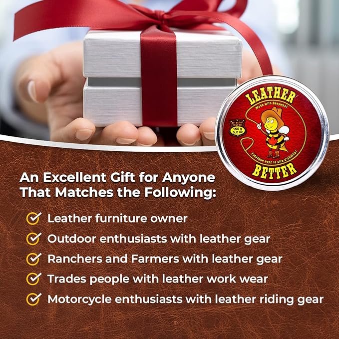 Leather Better Natural Leather Furniture Conditioner - for Boots, Shoes, Purses, Car Seats, Jackets, and Couches/Restore Moisture and Prevent Cracking (40.2 oz)