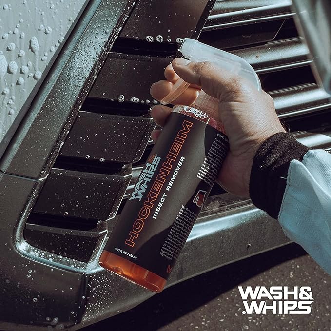 WASH&WHIPS Hockenheim Bug & Insect Remover - for Droppings & Grease for Car Detailing, RVs, Trailers Professional Strength Dissolves without Scratching, (128 fl.oz.)