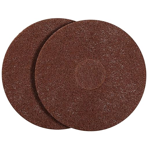 2 Pack Commercial Floor Scrubber Pad for Oreck ORB550MC Orbiter Floor Machine,12" Brown Scrubbing Disk for Deep Cleaning and Stripping Hard Floors,437049 Scouring Brush with Silicon Carbide Grit