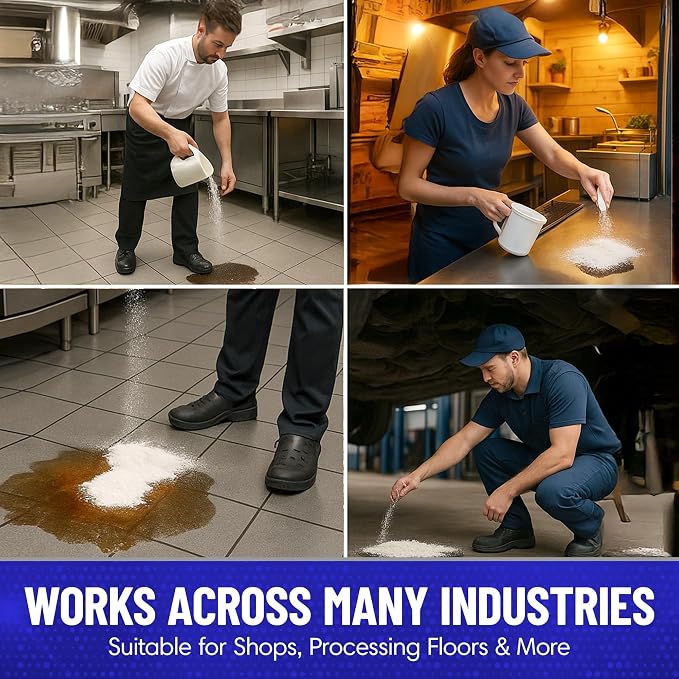 WYK 2 Quart Super Sorbent 2000 Series – Industrial Oil Absorbent Granules & Traction Agent for Spills, Leaks and Safety Maintenance – Fast-Acting Spill Absorber – BLUE Super Sorbent