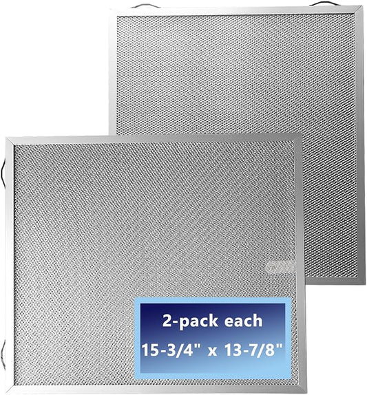 2Pack S99010430-002 Range Hood Grease Filters Compatible With B-roan N-utone HPF30 4512880 and Ken-more Rnge Hood Filter Replacement by Size 13 7/8" X 15 3/4" X 3/8"