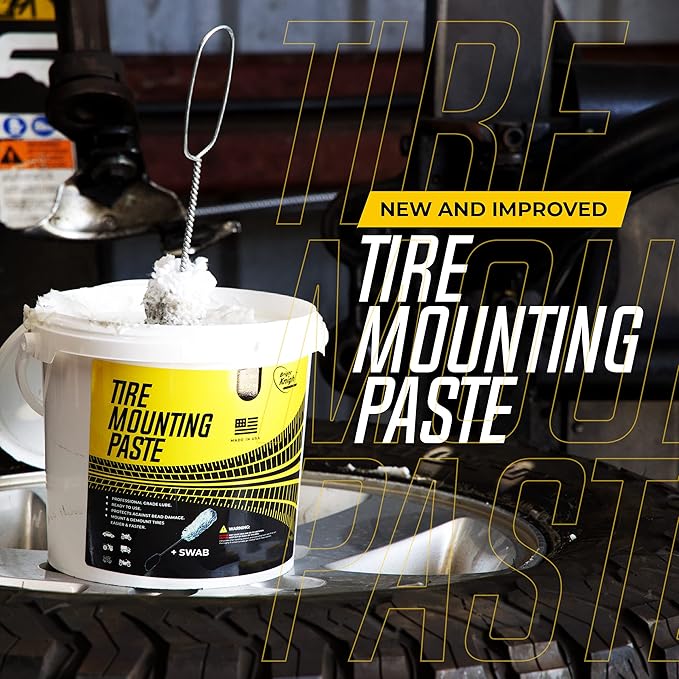 Tire Mounting Paste & Lube – Easy Application, No Rim Damage – Eco-Safe Compound + Pro Swab – Works on ATV, Motorcycle, Truck, Car