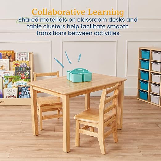 ECR4Kids 3-Compartment Small Plastic Caddy, Multipurpose Organization, Contemporary, 6-Pack