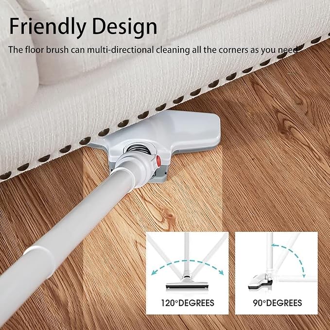 KEROMEE Vacuum Cleaner, Handheld 3-in-1 Stick Lightweight Vacuum Broom for Pet Hair Hardwood Floor Cat Litter Mattress Cleaning