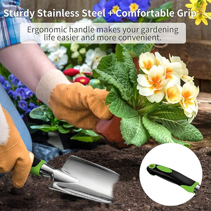 Gardening Hand Tool Set 3 Pack+Mesh Laundry Bag with Non Rust Zipper(10 Pack)