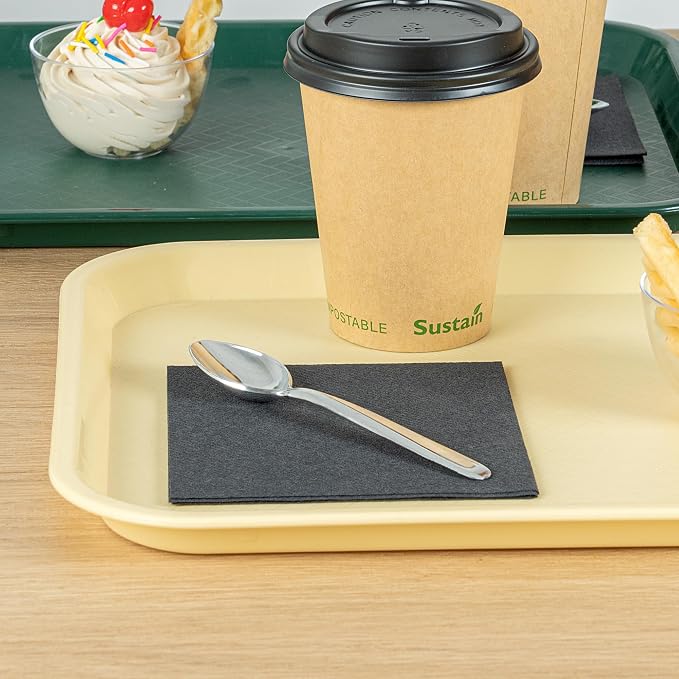 Restaurantware Moderna 5.5 Inch Disposable Spoons 250 Recyclable Small Dessert Spoons - Crack-Resistant For All Types Of Meals Silver Plastic Plastic Spoons