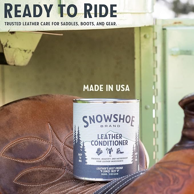 Snowshoe Leather Conditioner, Made in USA Since 1927 - Protect, Condition, Restore & Waterproof - Leather Conditioner for Furniture, Couch, Purses, Shoes, Boots, Gloves, Saddles (Gallon)