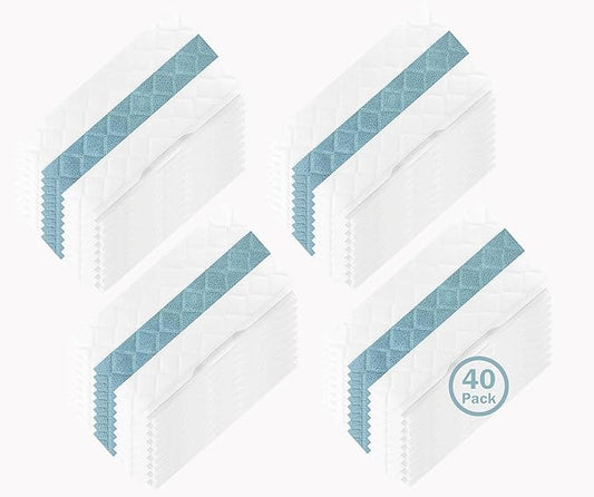 40 Pack Disposable Mopping Pad Refills for Shark VACMOP Pro Hard Floor Vacuum Mop Pads Compatible with VM250 VM251 VM252 VM200 VC205 QM250 VM190 VM200P12 VMP30,No.VMP30VMP10VMP16