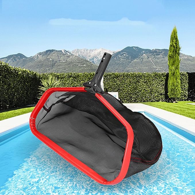 17.5 Pool Skimmer Net, Double Layer Bag Net, PVC Aluminum Alloy with Reinforced Frame for