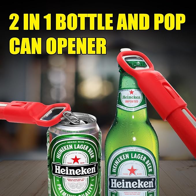 Bristle-Free Grill Brush with Water Soak Basin & Built-in Bottle Opener