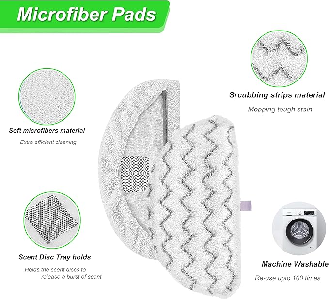 14 Pack Steam Mop Replacement Pads for Powerfresh Steam Mop 1940 1806 1544 2075 2685A 2181 2814 Series, Model 19402 19404 19408 19409 1940A 1940F 1940Q 1940T 1940W B0006 B0017 2075A