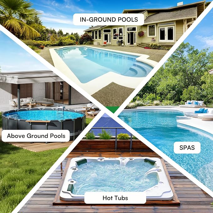 Handheld Pool Vacuum for Above Ground Pool, Cleans Hot Tubs,20 Gallons/Min Powerful Suction & Lightweight,90 Mins Running Time, Comes with Storage Bag, Ideal for Cleaning Debris and Sand,Black