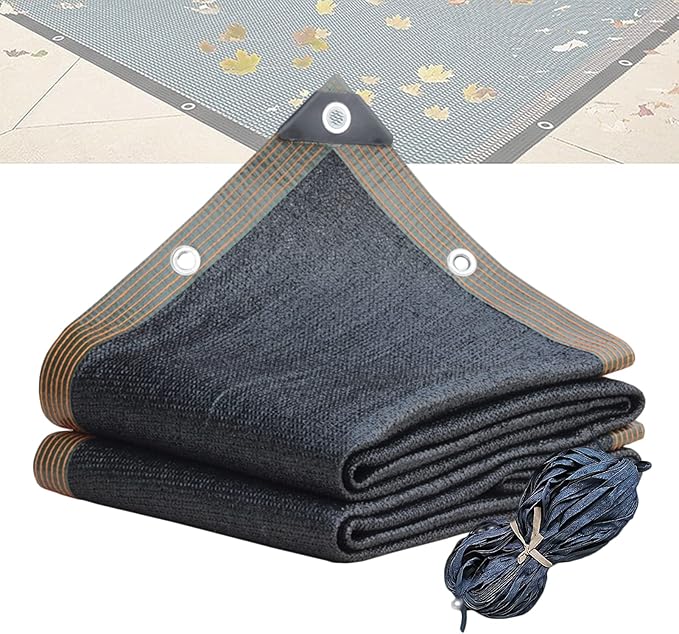 Pool Leaf Net Cover，Rectangle Pool Covers for Inground Pools, Cuttable Protective Fine Mesh with Extra 3m-10m Rope for Easy Setup(Size:3m*8m)