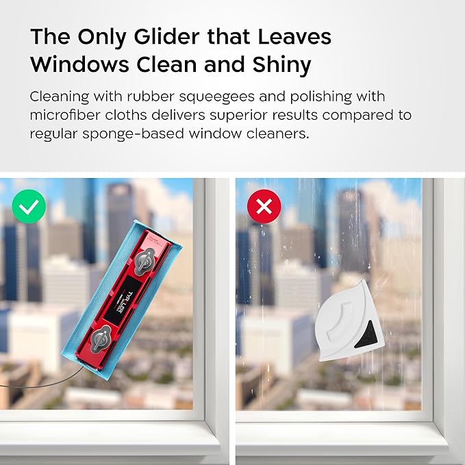 Tyroler Outside Magnetic Window Cleaner Tool | The Glider S-1 AFC Double-Sided Window Cleaner Tool Fits Windows 0.1"-0.4" Thick | Magnet Window Cleaner | Magnetic Glass Cleaner | Limpiador magnetico