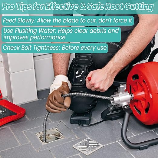 QQZ General Drain Cleaner Heavy Duty Saw Blade 3HDB, Root Cutter for Drain Cleaning