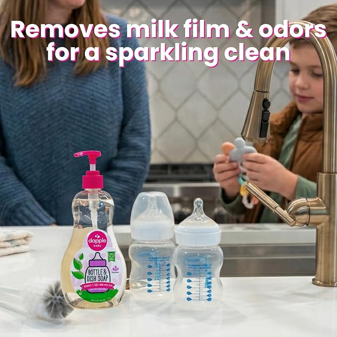 Dapple Baby Lavender Bottle & Dish Soap - 16.9 fl oz - Plant-Powered Cleaner for Baby Bottles, Pump Parts, and Sippy Cups
