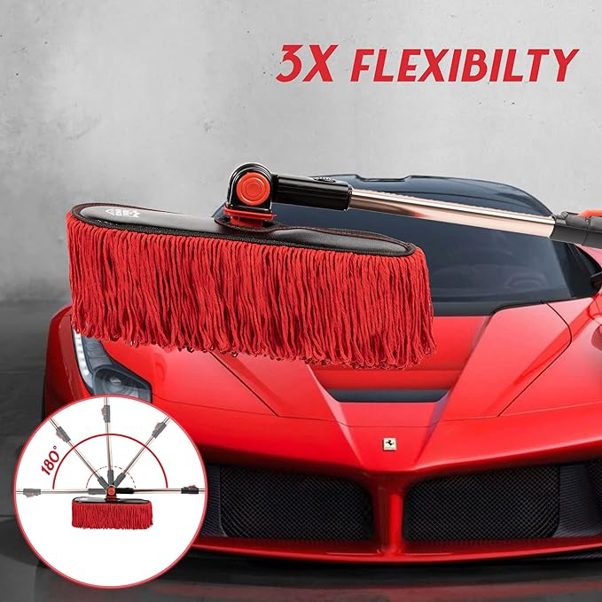 Car Duster with Red Car Detailing Brush