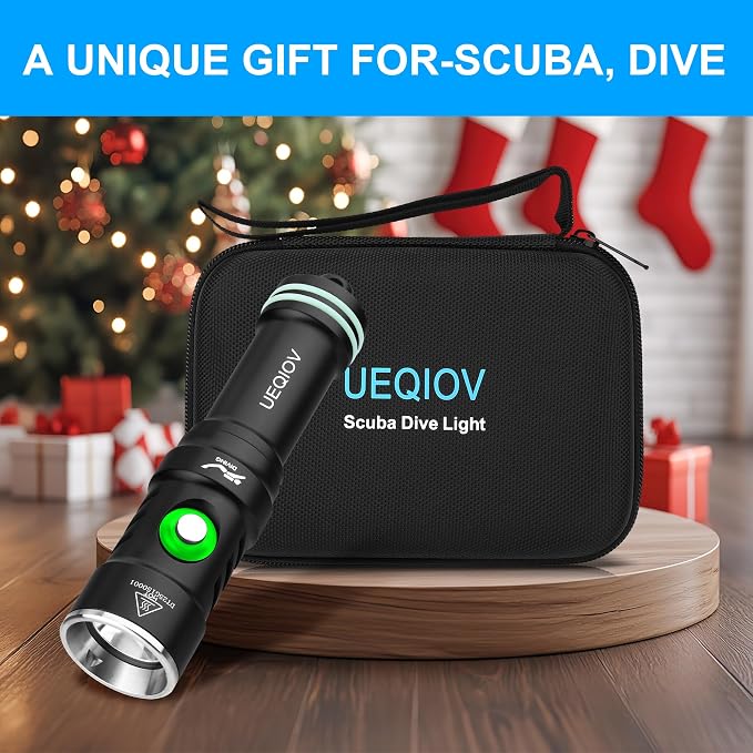 DQ300 Scuba Dive Light Underwater 100 Meters Diving High Brightness 4000 Lumens Suitable for Outdoor Night Diving, Scuba Diving Flashlight, and Underwater Exploration(Black)