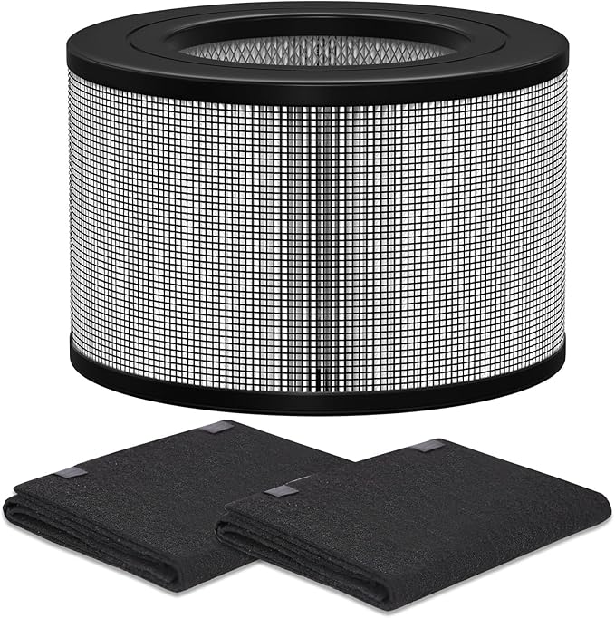 Ontheone 50250-S HEPA Filters Replacement & Carbon Pre-Filter Set Compatible with Honey-well 24000 24500 50250-S 52500 Air Cleaner Purifier, Part Number 24000, (1 HEPA + 2 Carbon Pre-Filter)