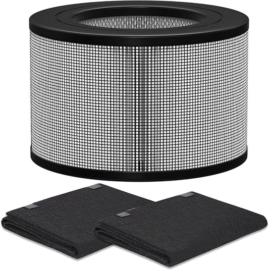 Ontheone 50250-S HEPA Filters Replacement & Carbon Pre-Filter Set Compatible with Honey-well 24000 24500 50250-S 52500 Air Cleaner Purifier, Part Number 24000, (1 HEPA + 2 Carbon Pre-Filter)