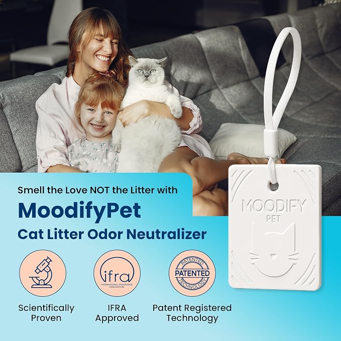 Multi Cat Litter Odor Eliminator 12 Pack | 30-Day Pet Odor Neutralizer | Non-Toxic, Fragrance-Free | MoodifyPet