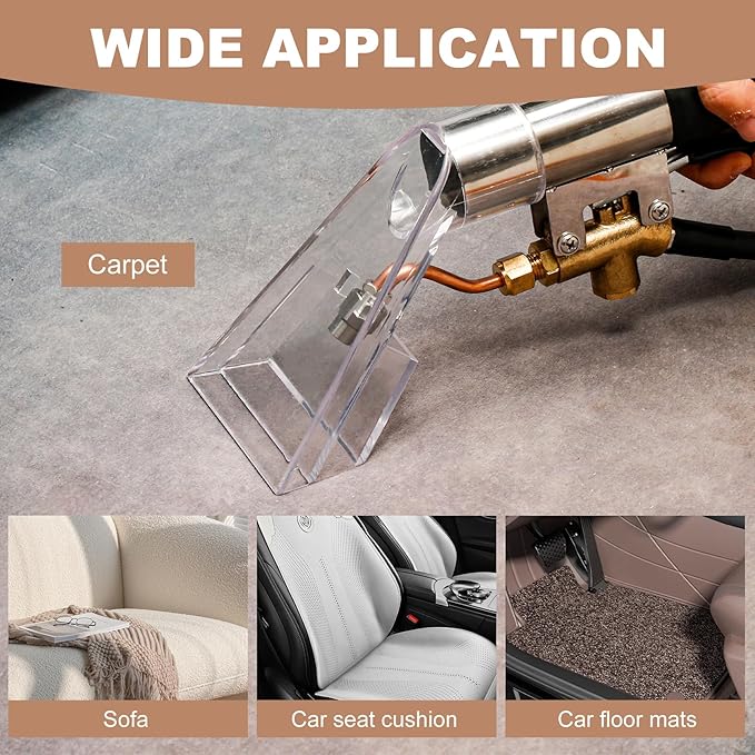 MIV Pro-Grade Shop Vac Extractor Conversion Kit - Universal Shop Vac Extractor Hose Kit, for Carpet, Upholstery & Auto Detailing, 50ft Waterline