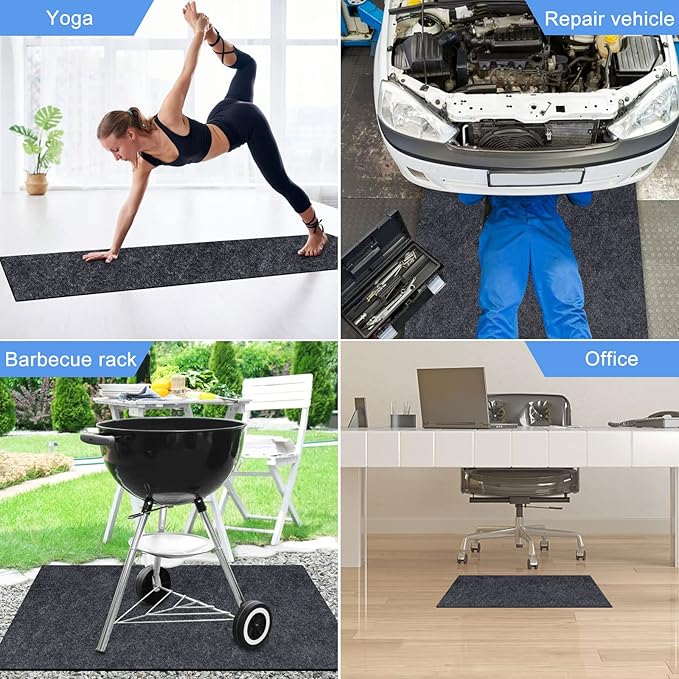 80 * 80 inch Round Inflatable Hot Tub Mat, Outdoor Indoor, Waterproof Slip-Proof Backing, Absorbent Spa Pool Ground Base Flooring Protector for Hot Tub Pool