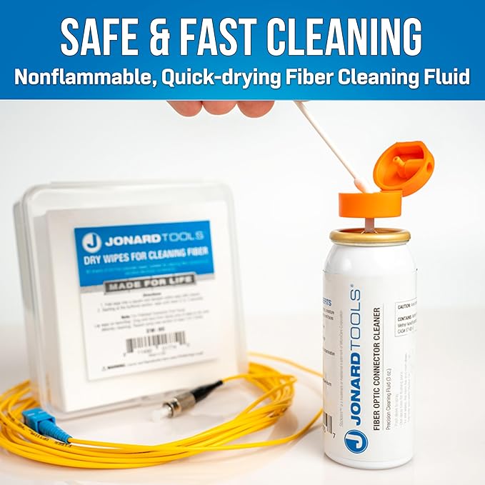 Jonard Tools FCF-3 Nonflammable Fiber Cleaning Fluid for Cleaning Bare Fiber, Connector End-Faces, and Electronic Components