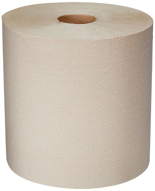 AmazonCommercial 1-Ply Kraft 7.9' Hard Roll Paper Towels (SOFI-011) Bulk for Business |Made from 100% Recyclable Material |Compatible with Universal Dispensers|800 feet per Roll (6 Rolls)