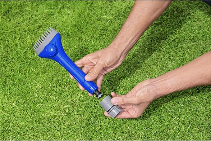 Bestway Flowclear Aqualite Pool Filter Cartridge Cleaning Tool Hose Attachment with Removable Comb Style Head and Water Flow Control Knob