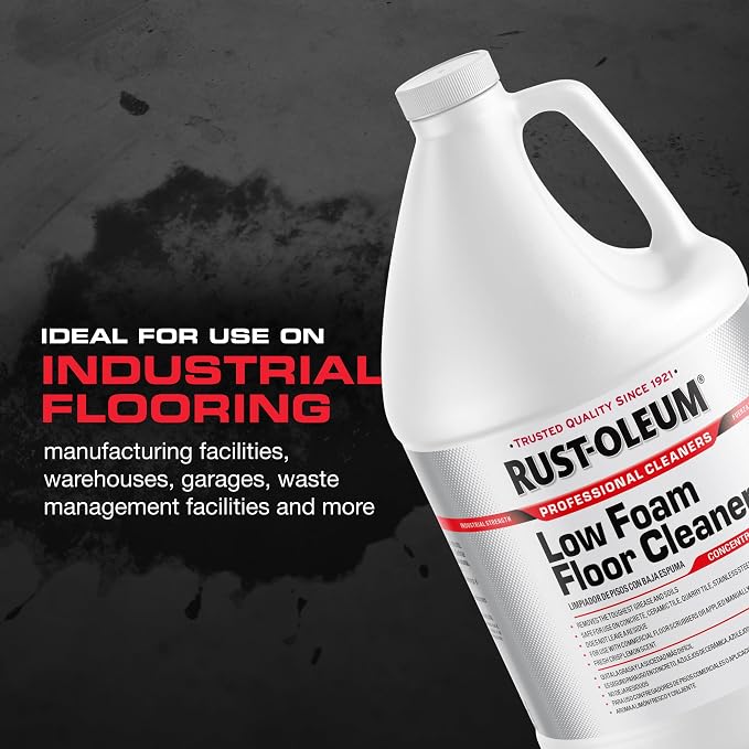 Rust-Oleum Professional Cleaners Low Foam Floor Cleaner | 1 Gallon (128 oz) | Professional Strength Concentrate | Lemon Scent | 4 Pack