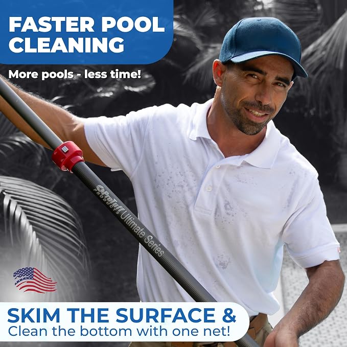 ProTuff 490 Promise 19.5in Pool Leaf Rake Net 6 Pack, Deep Pocket Bag