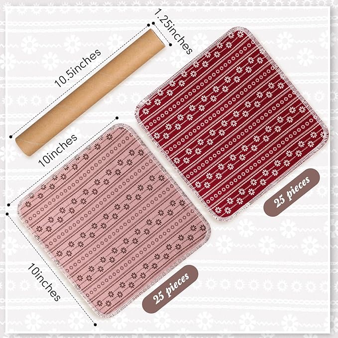 Redbaker 50 Pcs Reusable Paper Towels Paperless Reusable Cotton Cloths Toilet Absorbent Washable Paper Towels with Roll Kitchen Dishcloth for Kitchen Paperless Dishcloths(Vinca)