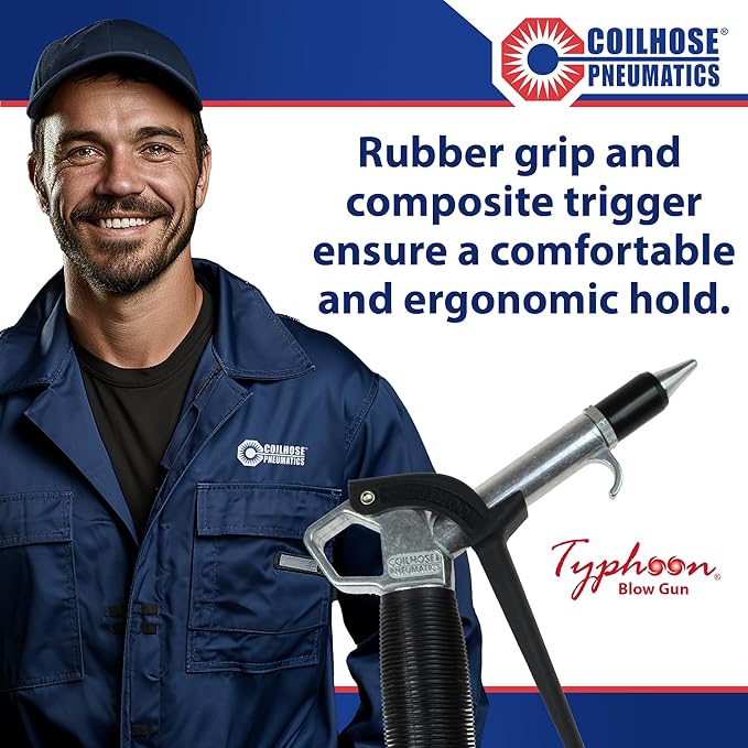Coilhose Typhoon High Volume Blow Gun (1/4-Inch NPT with High Flow Tip (2 Pack))