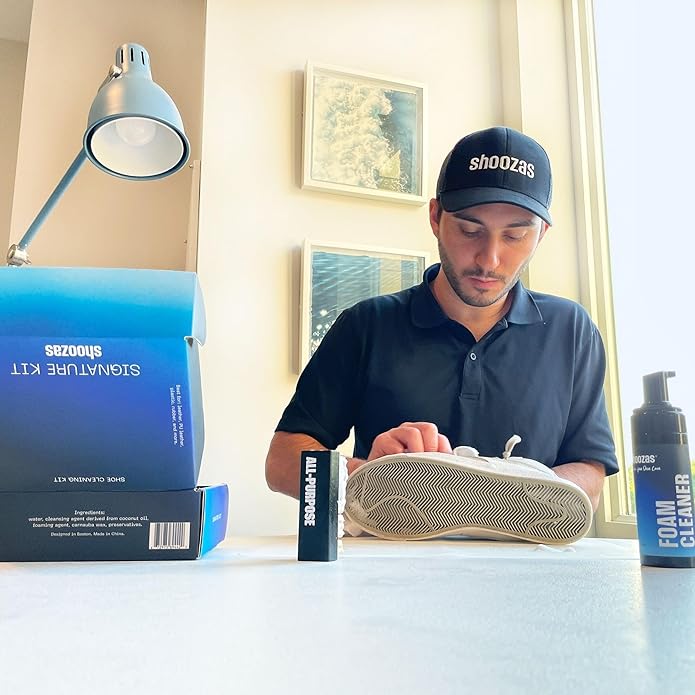 Shoozas Shoe Cleaner Kit – Mess-free, Powerful, and Delicate Shoe Cleaning Kits, Quick Dry, Non-Toxic, Safe on all Materials.