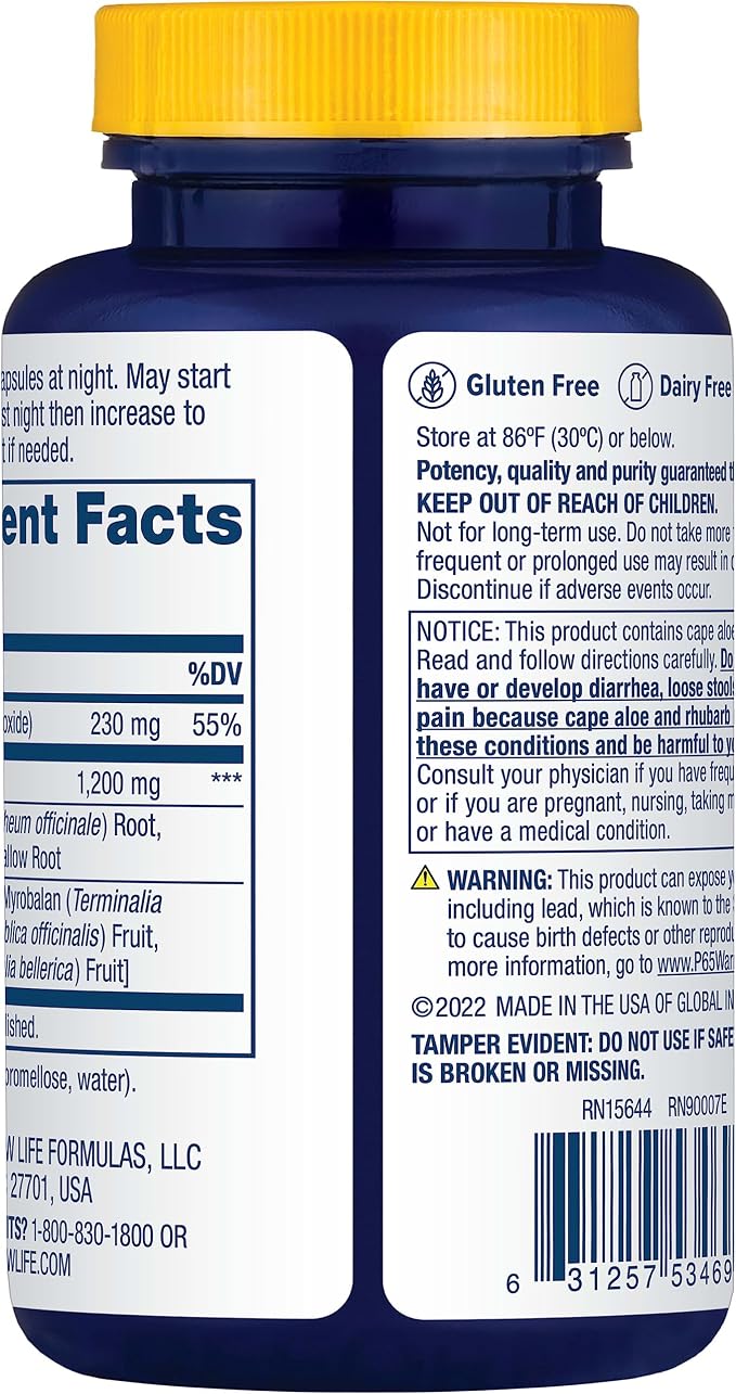 Renew Life Detox Cleanse More,Reduces Bloating and Restores Regularity,Overnight Constipation Relief,Soy,Dairy and Gluten-Free,100 Capsules,(Pack of 2)
