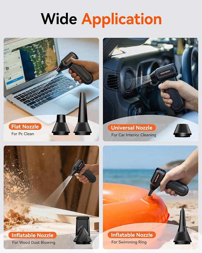 WOLFBOX MF60/70 Compressed Air Duster and Hard Carrying Case
