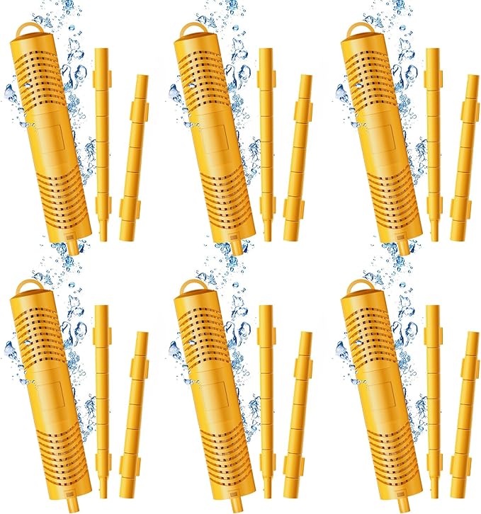 vibement Spa Mineral Sticks for Hot Tub, Hot Tub Mineral Stick Filter Cartridge, with 4 Months Lifetime Universal for Pool to Keep Water Clear(6pcs, Yellow)