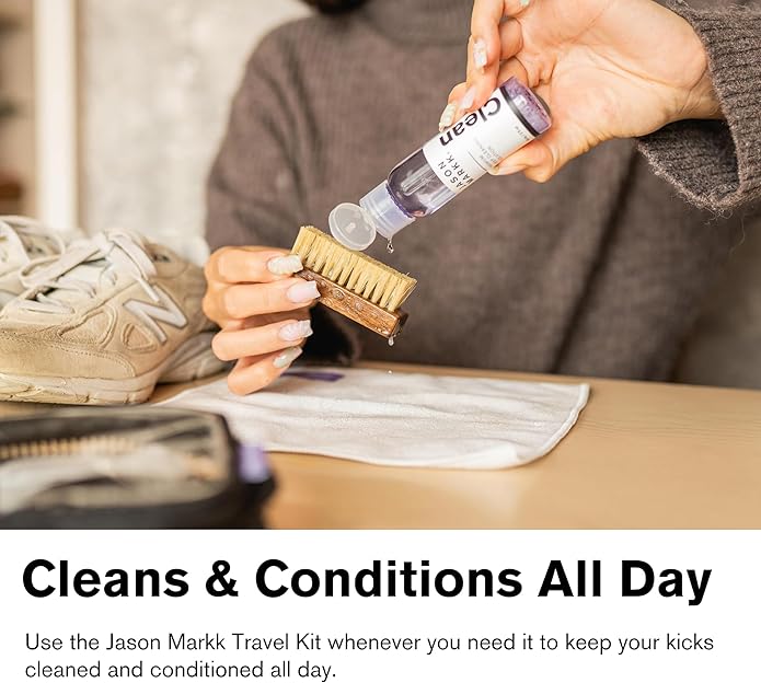 Jason Markk Shoe & Sneaker Travel and Care Kits - Ideal for Footwear, Safe on Leather, Suede, Nubuck, Cotton, Knits