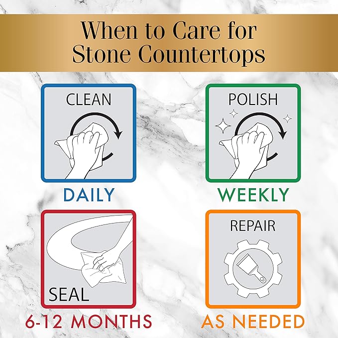 Stone Care International Quartz Cleaner and Polish - 24 Ounce (2 Pack) - Clean & Shine Your Quartz Countertops Islands and Stone Surfaces with UV Protection