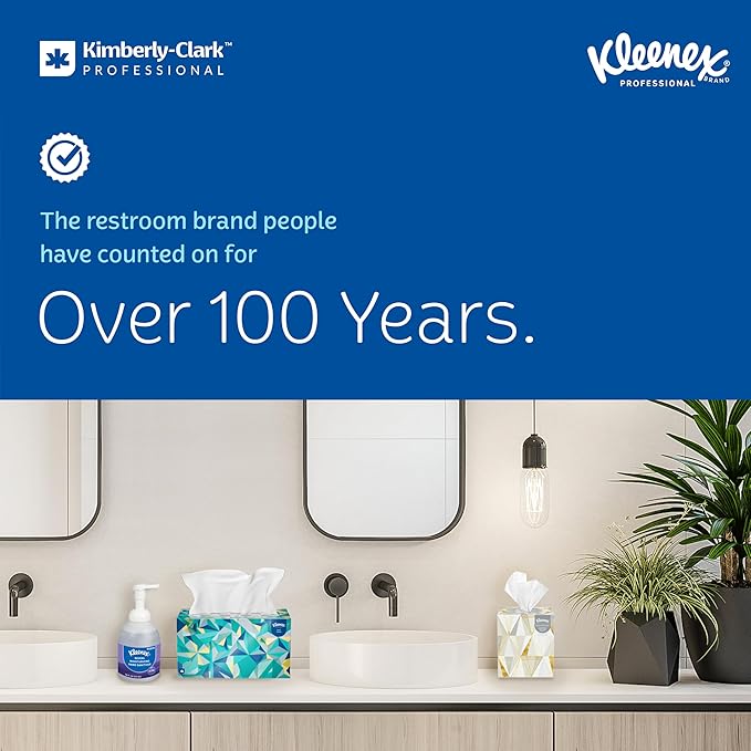 Kleenex Professional Premiere Towels, Bulk (13253), Fast-Drying Absorbency Pockets, Trifold, White (120 Sheets/Pack, 25 Packs/Case, 3,000 Sheet Total)